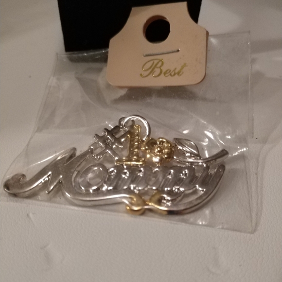 #1 MOMMY SILVER/GOLD PENDANT NEW IN PACKAGE-Signed - Picture 2 of 6